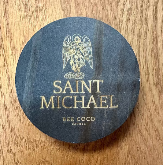 St. Michael Saint Candle Engraved Lid