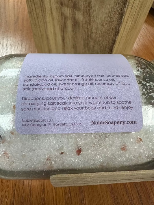 Ingredient label for detox salts