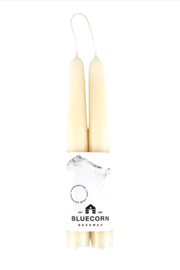 ivory beeswax taper
