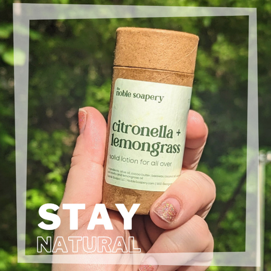 Citronella and lemongrass lotion tube