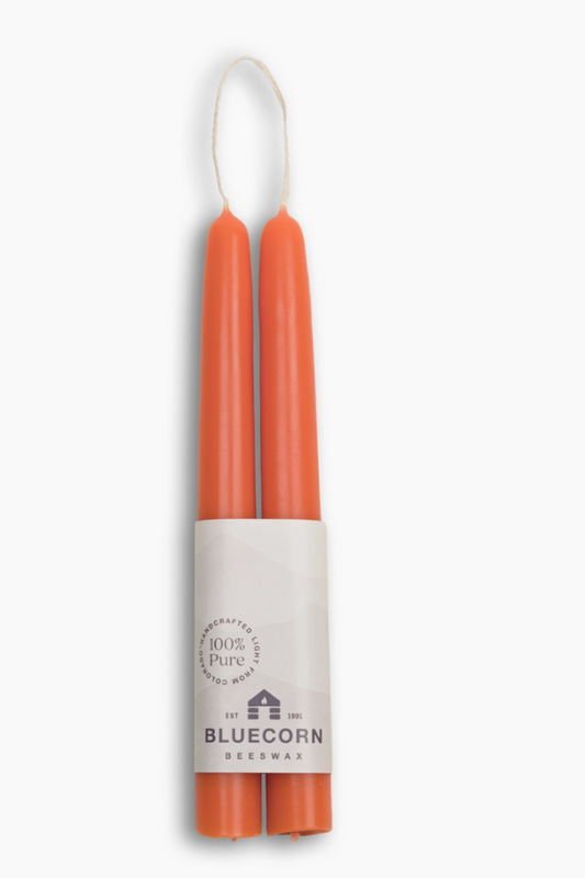 apricot beeswax taper