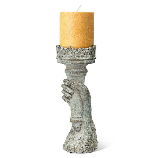 Lady Liberty Hand with Torch Pillar Holder