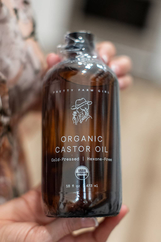 Hexane free cold pressed castor oil bottle