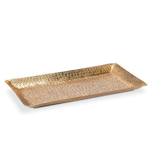 large hammered gold tray