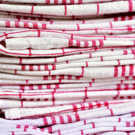 stack of linen towels