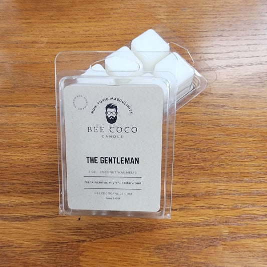 Pack of BEE COCO Candle wax melts on a wooden surface