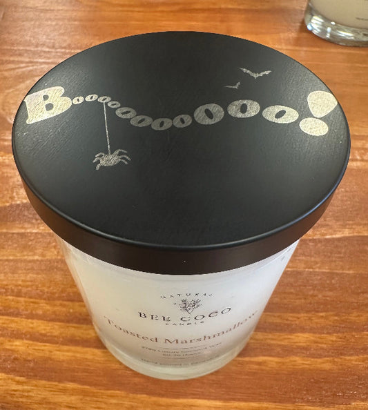 Toasted Marshmallow Engraved Lid, Booooooo!