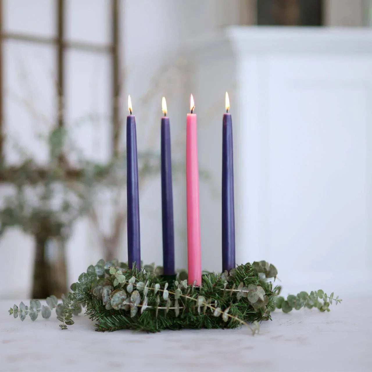 Advent_Wreath_White_Background - Bee Coco Candle