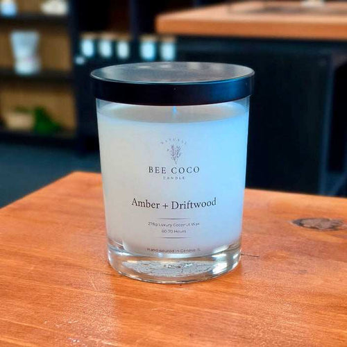 AmberDriftwood_Candle - Bee Coco Candle