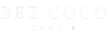 White text logo of 'Bee Coco Candle' on a white background