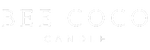 White text logo of 'Bee Coco Candle' on a white background