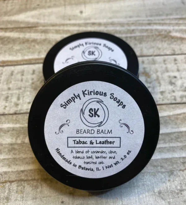 Beard Balm -Tabac+Vanilla by Simply Kirious Soaps - Bee Coco Candle