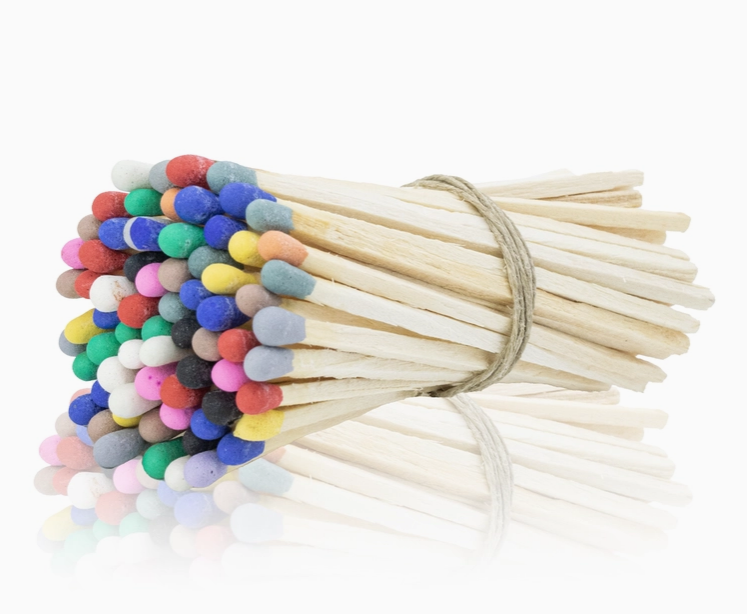 Multicolor Safety Matches in Jar