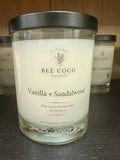 Vanilla + Sandalwood 13oz - Bee Coco Candle