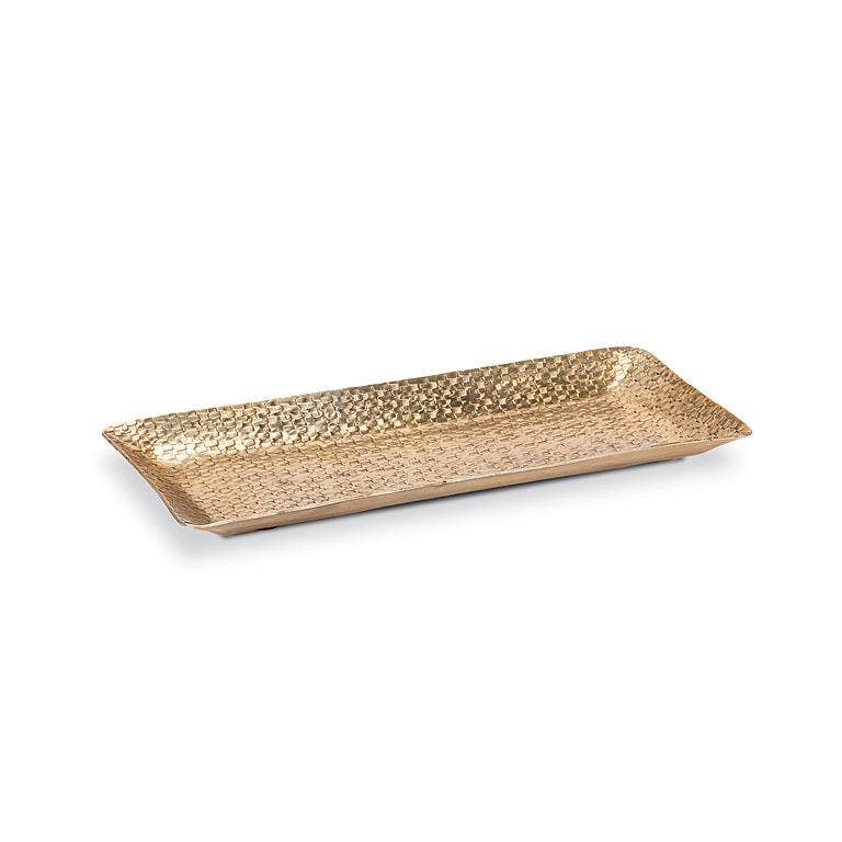 Small Rectangle Hammered Tray-Antique Gold