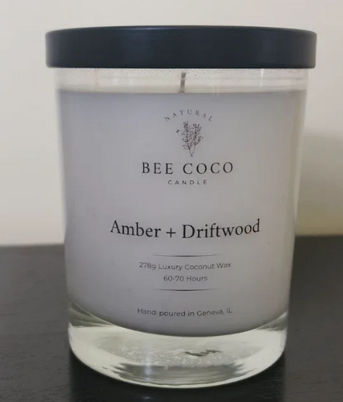 Amber and Driftwood 13oz - Bee Coco Candle