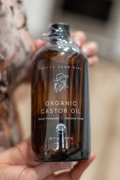 Hexane free cold pressed castor oil bottle