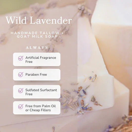 Wild Lavender Tallow Soap - Bee Coco Candle