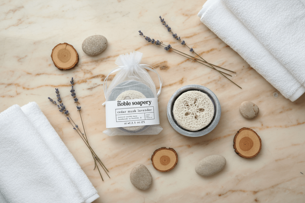 Loofah Bar Soap by The Noble Soapery