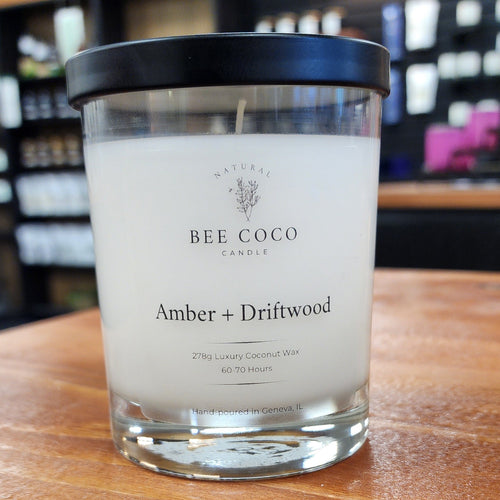 Amber and Driftwood 13oz - Bee Coco Candle