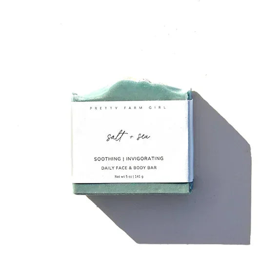 Salt + Sea Bar Handmade Tallow and Goat Milk Kefir Soap - Bee Coco Candle