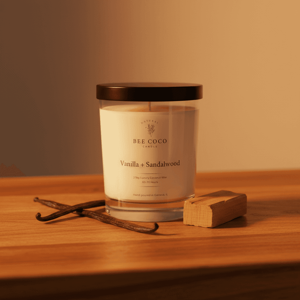 vanilla-sandalwood_1 - Bee Coco Candle