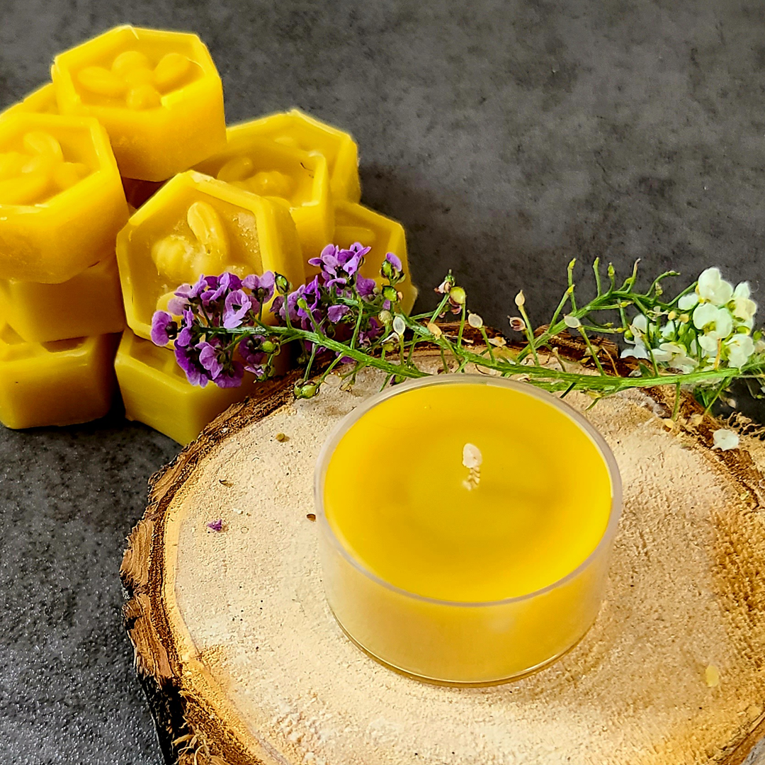 Organic Yellow Pure Beeswax Candles 100% Natural Honey Bees Wax USA Cotton  Wick