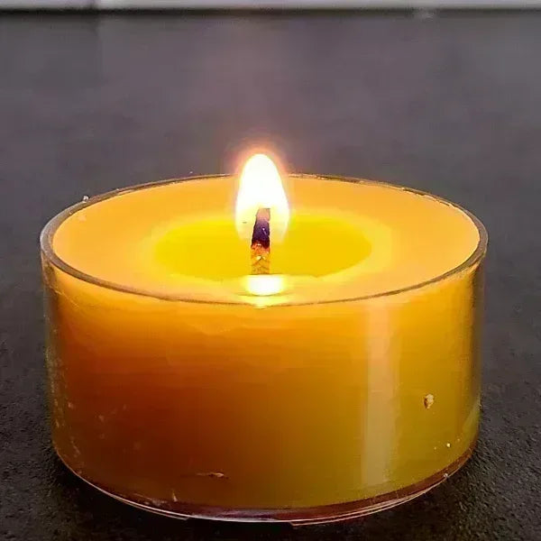 Pure Beeswax Tea Light Candles – Cozy Glow, Naturally - Bee Coco Candle