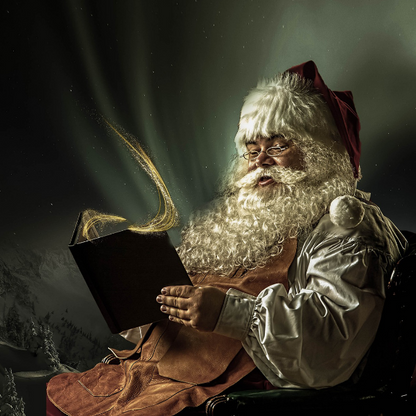 Photo of magical Saint Nicholas reading